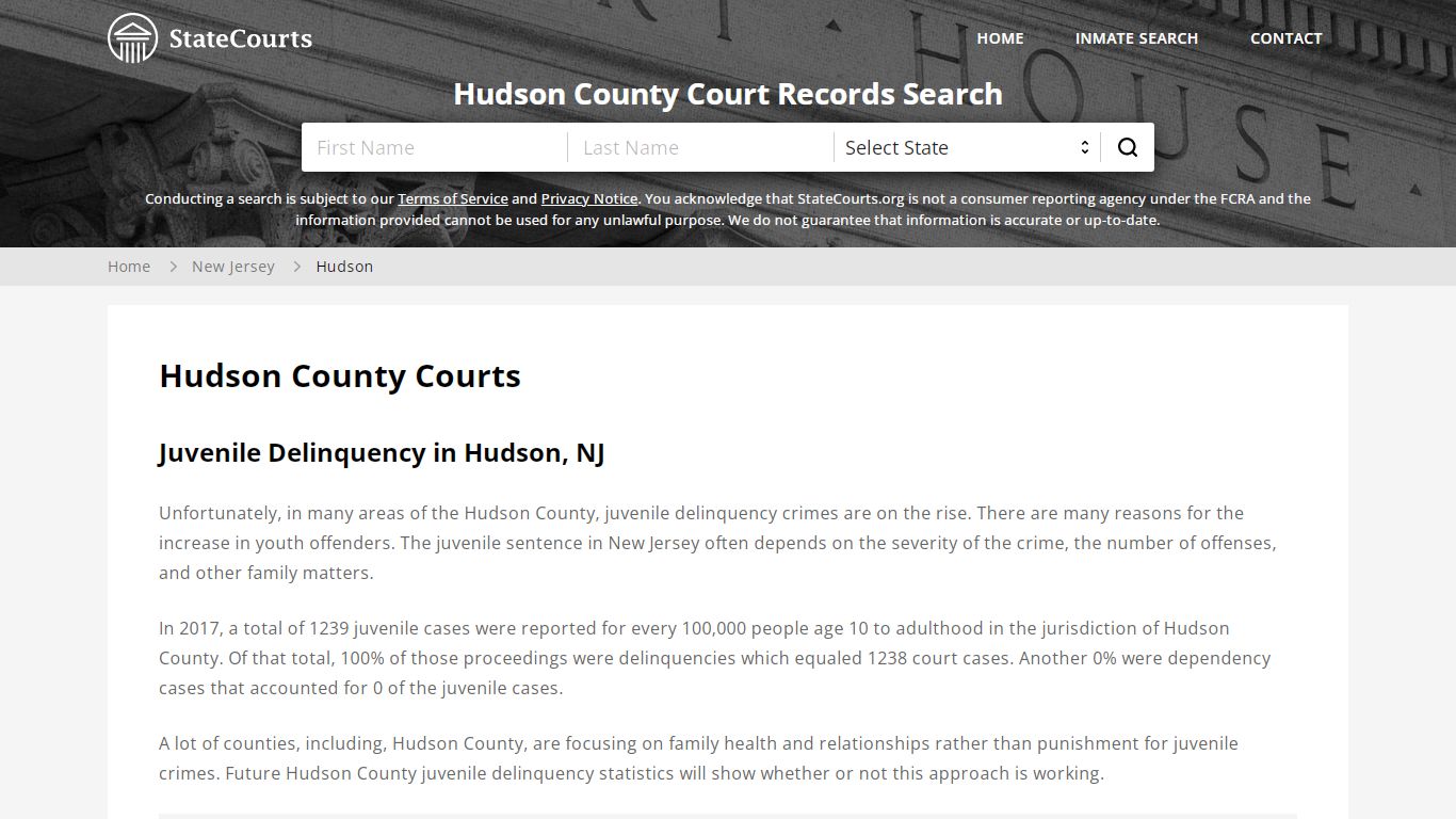 Hudson County, NJ Courts - Records & Cases - StateCourts